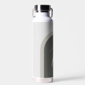 Stijlvolle Boho Arch met een Monogram Initiaal Waterfles (Voorkant)