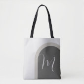 Stijlvolle Boho Arch met Script Monogram Tote Bag (Voorkant)