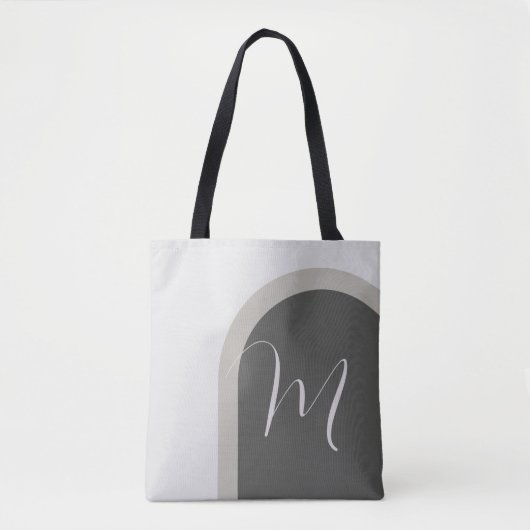 Stijlvolle Boho Arch met Script Monogram Tote Bag (Voorkant)