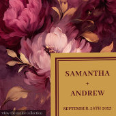 Stijlvolle Boho Bourgogne Blush Gold bruiloft serv Servet