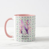 Stijlvolle Boho Chic Bloemige Monogrammok - N Mok (Links)