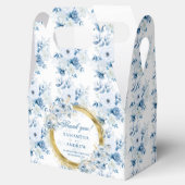 Stijlvolle Boho Dusty Blue Gold Wedding Favoriete  Bedankdoosjes (Geopend)