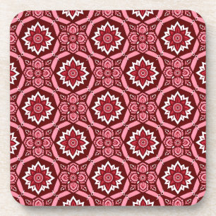 Stijlvolle Boho Floral Pattern Onderzetters - Set 