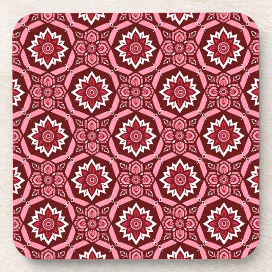 Stijlvolle Boho Floral Pattern Onderzetters - Set  (Voorkant)