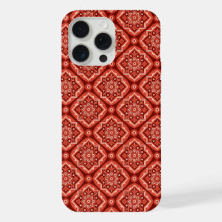Stijlvolle Boho geometrische bloemenpatroon iPhone 15 Pro Max Case