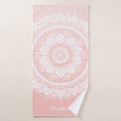Stijlvolle Boho Pink Mandala Badhanddoek (Badhanddoek)