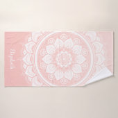 Stijlvolle Boho Pink Mandala Badhanddoek (Badhanddoek)
