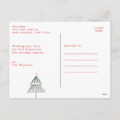 Stijlvolle Boho Regenboog Seizoen Groeten Kerstmis Feestdagenkaart (Achterkant)