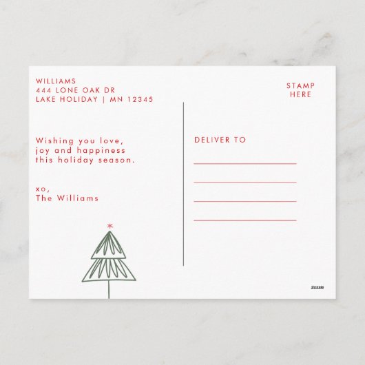 Stijlvolle Boho Regenboog Seizoen Groeten Kerstmis Feestdagenkaart (Achterkant)