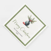 Stijlvolle Boho Rustic Kerstboeket Diner Servet (Hoek)
