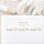 Stijlvolle boho Wildflowers Script Wedding Etiket (Insitu)