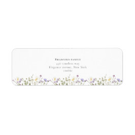 Stijlvolle boho Wildflowers Script Wedding Etiket