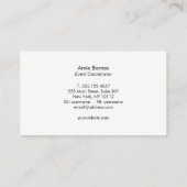 Stijlvolle Bokeh en Roos Gold sequin Event Planner Visitekaartje (Achterkant)