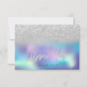 Stijlvolle Bokeh Holografisch Bedankkaart