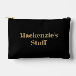 Stijlvolle Bold Gold Typography Zwart Etui