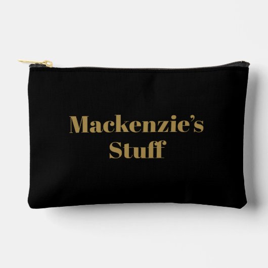 Stijlvolle Bold Gold Typography Zwart Etui (Voorkant)