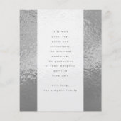 Stijlvolle Bold Silver Grey Folie AFSTUDEERDER Fot (Achterkant)