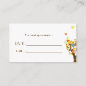 Stijlvolle bomen therapeut zakelijke afspraak kaar afsprakenkaartje (Achterkant)