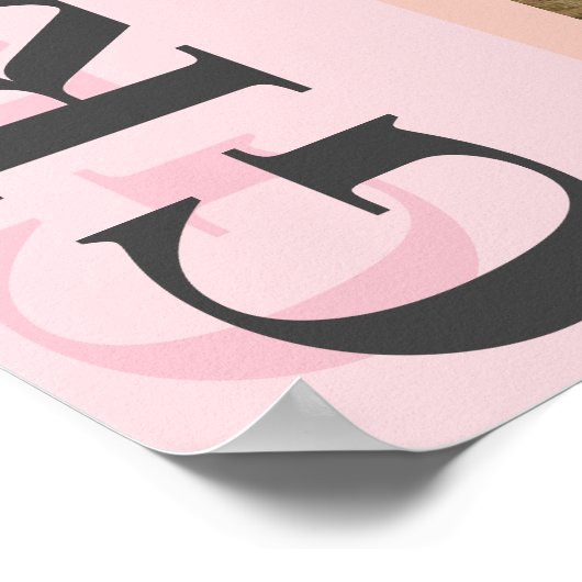 Stijlvolle boog foto Afstuderen aandenken Poster (Hoek)