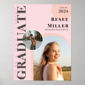 Stijlvolle boog foto Afstuderen aandenken Poster (Voorkant)