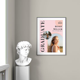 Stijlvolle boog foto Afstuderen aandenken Poster