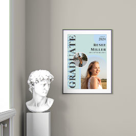 Stijlvolle boog foto Afstuderen aandenken Poster