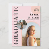 Stijlvolle boog foto Afstuderen aankondiging (Voorkant)