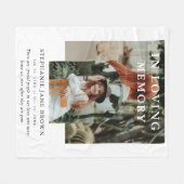 Stijlvolle boog fotocollage in liefdevol geheugen fleece deken (Voorkant (Horizontaal))