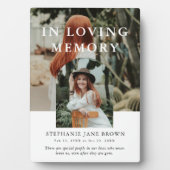 Stijlvolle boog fotocollage in liefdevol geheugen fotoplaat (voorkant)