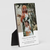 Stijlvolle boog fotocollage in liefdevol geheugen fotoplaat (Zijkant)