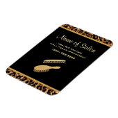 Stijlvolle borstel zwart en goud luipaard haar sal magneet (Linkerzijde)