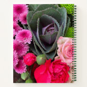Stijlvolle borstkanker roze bloemige aangepaste sp notitieboek (Achterkant)