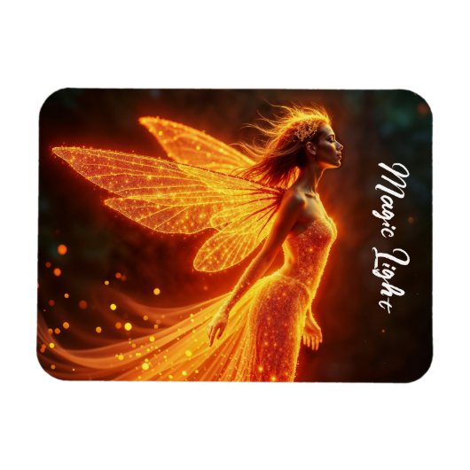 Stijlvolle bos pixie schattig vuur lichtgevende pr magneet (Horizontaal)