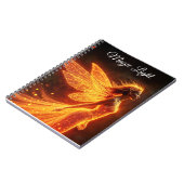 Stijlvolle bos pixie schattig vuur lichtgevende pr notitieboek (Linkerzijde)