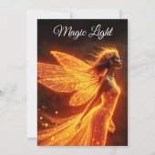 Stijlvolle bos pixie schattig vuur lichtgevende pr save the date (Voorkant)