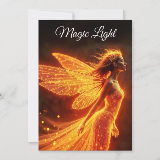 Stijlvolle bos pixie schattig vuur lichtgevende pr save the date (Voorkant)