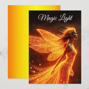 Stijlvolle bos pixie schattig vuur lichtgevende pr save the date