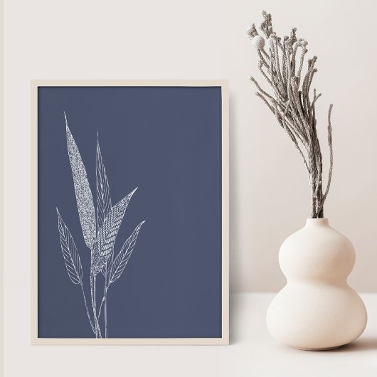 Stijlvolle botanische bladeren minimalistisch mari poster