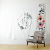 Stijlvolle botanische bruidsshower wandkleed (In Situ (horizontaal))
