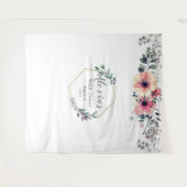 Stijlvolle botanische bruidsshower wandkleed (Voorkant (horizontaal))