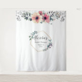 Stijlvolle botanische bruidsshower wandkleed (Voorkant)