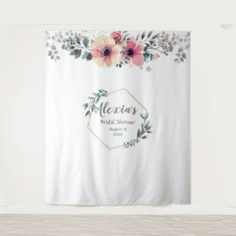 Stijlvolle botanische bruidsshower wandkleed