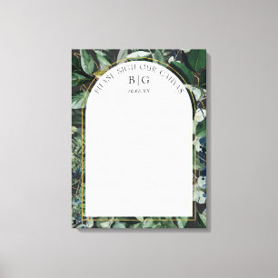 Stijlvolle Botanische Bruiloft gastenboek alternat Canvas Afdruk