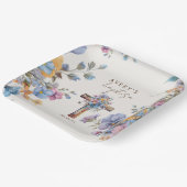 Stijlvolle Botanische Doop kruis elegant Papieren Bordje (Gebogen)