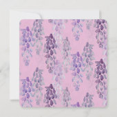 Stijlvolle botanische roze babyshower uitnodiging (Achterkant)