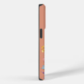 Stijlvolle botanische wilde bloem initiaal perzik Case-Mate iPhone case (Achterkant / Rechts)