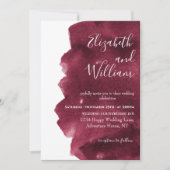 Stijlvolle Bourgogdjaanse Waterverf Borstslag Wedd Kaart (Voorkant)