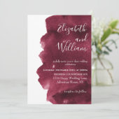 Stijlvolle Bourgogdjaanse Waterverf Borstslag Wedd Kaart (Staand voorkant)