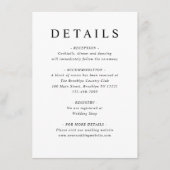 Stijlvolle Bourgogne Blauwe Floral Weddenschap Det Informatiekaartje (Voorkant)