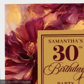 Stijlvolle Bourgogne Blush Gold 30e verjaardag Servet